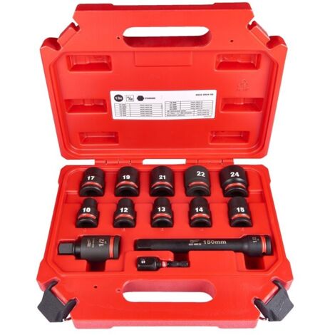 SET BUSSOLE IMPACT MILWAUKEE 1/2" 13 pz.