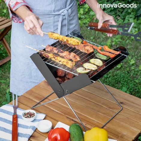 InnovaGoods Foldecue Mini Barbecue Pieghevole Nero 2 Persone (1/5)