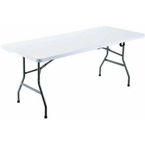 Marbueno Tavolo Pieghevole Resina Bianco 180X70X74 cm Catering, Spiaggia e Campeggio (1/4)