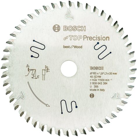 Bosch Top Precision Best for Wood Lama per seghe circolari 165x20 mm per legno (1/5)