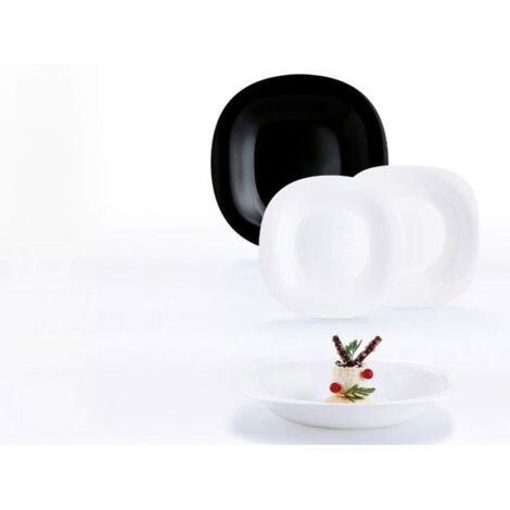 Extralink Carine Neo set di stoviglie nero bianco 18 pezzi (1/5)