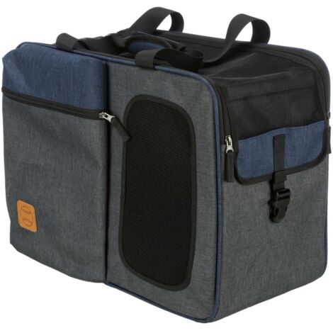 Zaino e trasportino tara 2 in 1 misura 25×38×50cm colore grigio/blu