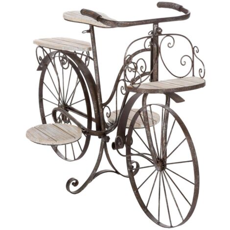 Atmosphera – Piantana portapiante in metallo e legno h59cm – Larghezza 45.5cm – Per spazi interni e decorazioni moderne (1/5)