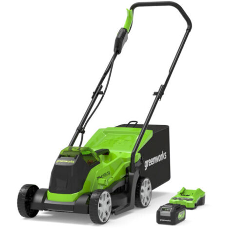 Tosaerba a spinta senza spazzole 33cm 24V GREENWORKS - Batteria 4,0Ah - Caricabatteria - GD24LM33K4