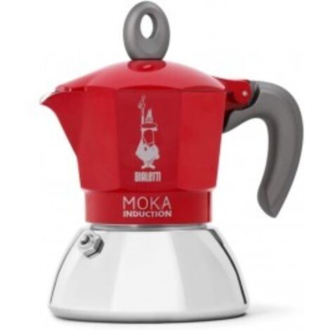Bialetti 6946 Moka Induction 6 Tazze Rosso e Silver