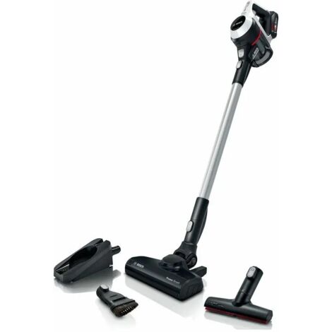 Bosch Unlimited Serie 6 - Scopa Elettrica Ricaricabile, Aspirapolvere Multifunzione senza Fili e senza Sacco, 18V, Bianco (1/5)