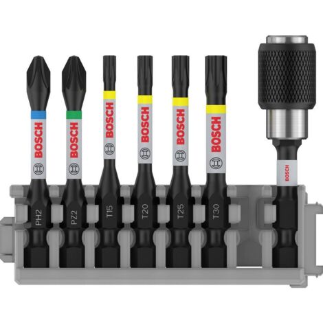 Set pro impact 8 pezzi con portabit quick change pick and click bosch 2608522327