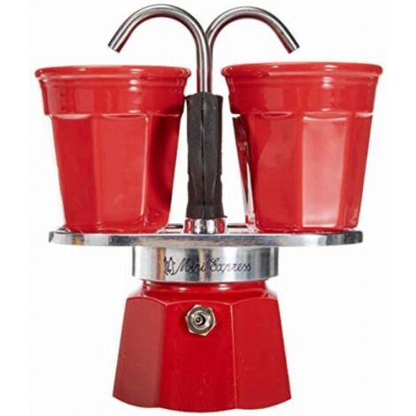 Caffettiere Bialetti espresso mini con 2 tazze + 2 tazzine Rosso [7303]