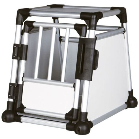 Trasportino in alluminio argento/grigio chiaro: S: 48×57×64cm
