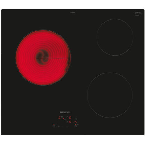 piano cottura in vetroceramica 60 cm 3 fuochi 5700 W nero - ET61RBMB8E - siemens (1/5)