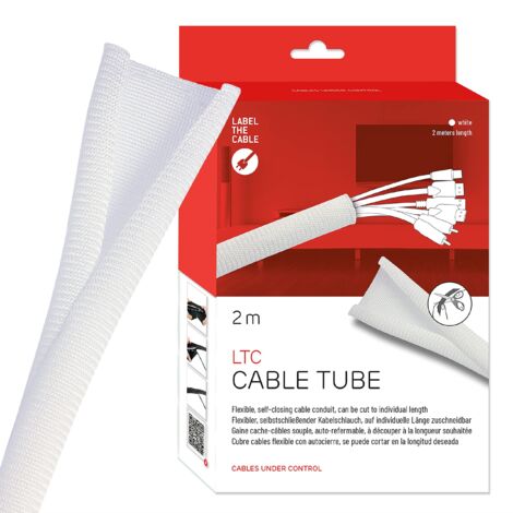 Label The Cable LTC Tubo per Cavi bianco 2 metri in poliestere (1/4)