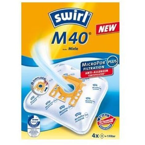 Swirl M 40 sacchi aspirapolvere arancione e bianco con filtro antiallergenico (1/2)