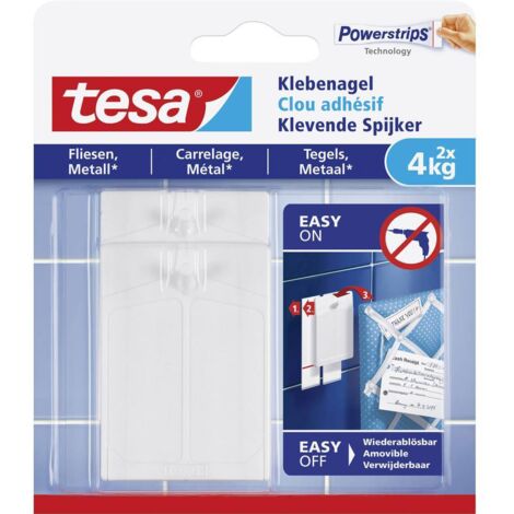 Tesa Chiodi adesivi bianchi con supporto fino a 4 kg (1/9)