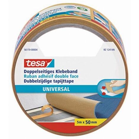 Tesa 56170-00004-11 Double-Sided Tape Universal, bianco, 5m x 50 mm
