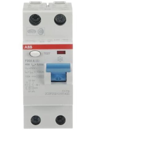Interruttore differenziale puro f202 a-40a 30ma 2p abb f427826