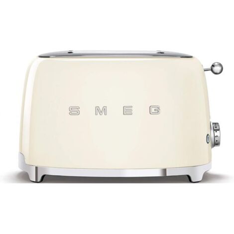 Smeg TSF01CREU Tostapane in Stile Anni '50 con 2 Fette, 6 Livelli di Tostatura, Colore Crema