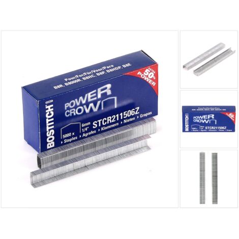 Bostitch Punti metallici 6 mm 1/4 - 5.000 pz. per spillatrice Pro B8 ( STCR 211506 Z ) (1/5)