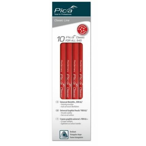 Matita per marcatura Pica rossa 23 cm confezione 10 (1/5)