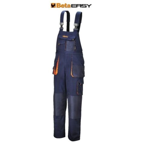 BETA Salopette Easy Twill 180gr Blu Taglia XXXXL