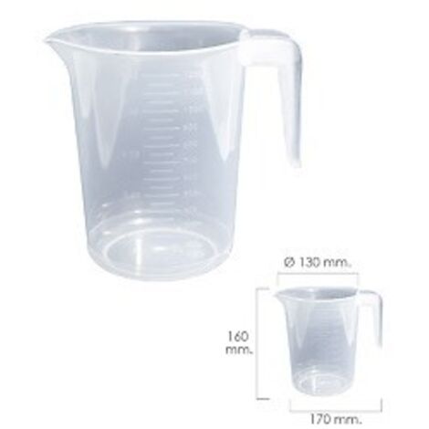 Caraffa graduata in plastica adatta al microonde da 1,2 litri