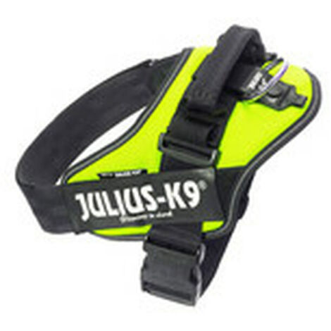 Pettorina IDC Julius K9 Powerharness Con Fantasia (ITA)  - Pettorina IDC Julius K9 Powerharness Con Fantasia (ITA) - Giallo Fluo, XL / Taglia 2 (71-96cm)