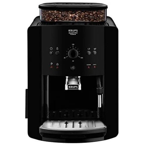 Krups Caffettiera automatica Arabica per caffè espresso, 1450 W, 1,7 litri, acciaio inox, nero