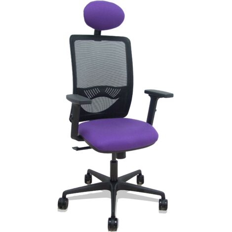 Sedia Zulema sincro rete nera sedile lilla bali sedile lilla bali 2D braccioli rotelle 65 mm poggiatesta (1/2)