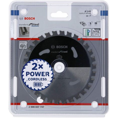 Lama sega circolare Bosch 140 mm argento acciaio carburo (1/4)