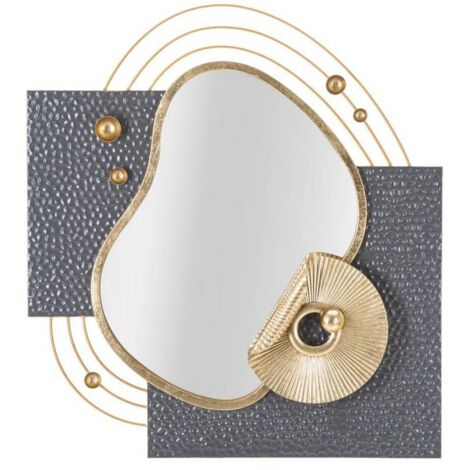 Specchio da parete Mauro Ferretti design moderno grigio 80 cm (1/5)