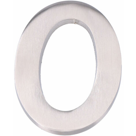 Numero 0 Nichel opaco 10 cm Fissaggio invisibile EDM
