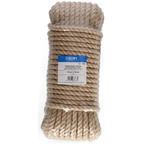 Matassa EDM 20 m Corda di iuta biologica naturale 3 strati Calibro 10 mm