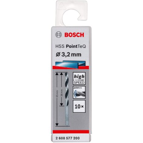 Punta elicoidale bosch 3 2 mm lunghezza 65 mm acciaio rapido