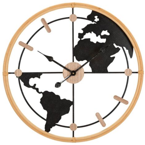 Orologio da parete Mauro Ferretti design nero 60 cm metallo MDF (1/5)