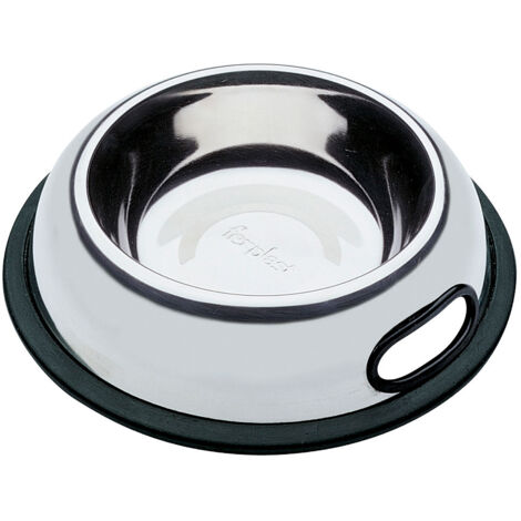 Ferplast NOVA  Ciotola in acciaio inox con impugnatura laterale - 5 misure. Variante KC 72 - Misure: Ø 21 x h 4.9 cm - 0.5 L -