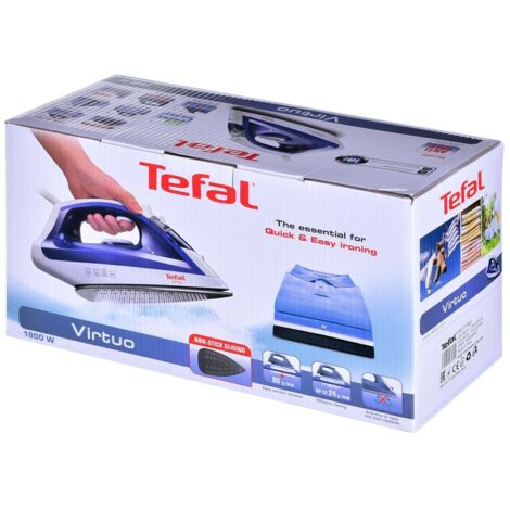 Tefal Virtuo FV1711 Ferro a vapore Durilium 1800 W Viola, Bianco