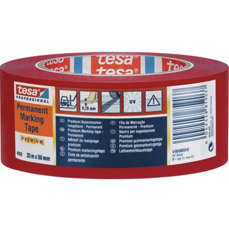 tesa Premium nastro di marcatura rosso 50 mm 33 m (1/2)