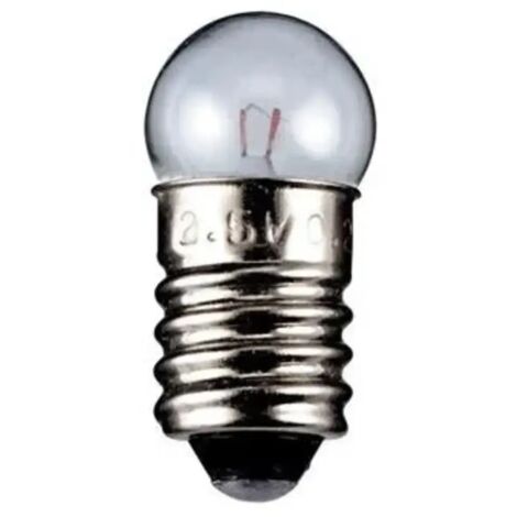 lampadina globulare sferetta chiara modellismo presepe E10 2,40 watt 6 volt