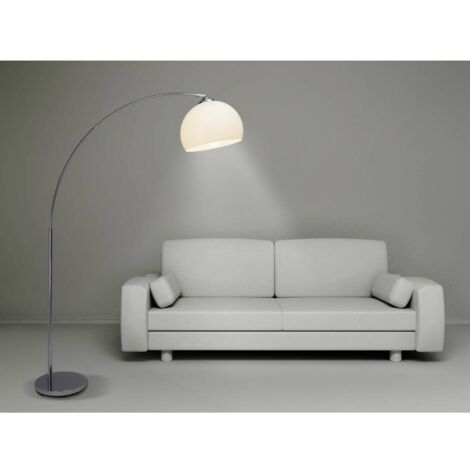 Lampada da terra Brilliant Vessa bianca, design moderno 166 cm