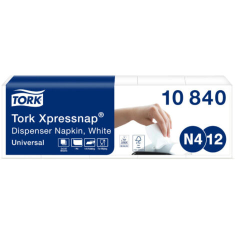 Tork 10840 Salviette di carta bianche 225 pezzi