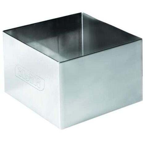 Ibili Stampo quadrato in acciaio inossidabile 6x6x4,5 cm (1/2)