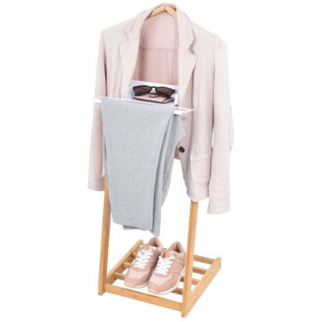 Bambù Linge Butler con Vassoio per Scarpe 43,5x34x102cm (1/5)