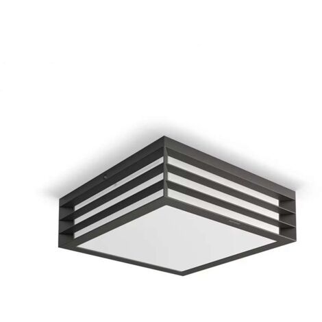 Philips myGarden - Lampada da soffitto per esterni 26x26 cm, E27, antracite 915005382401