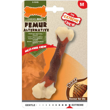 Giocattolo da mordere per cani Nylabone Extreme Chew Femur Carne di vitello Taglia XL Nylon Carne di manzo e vitello