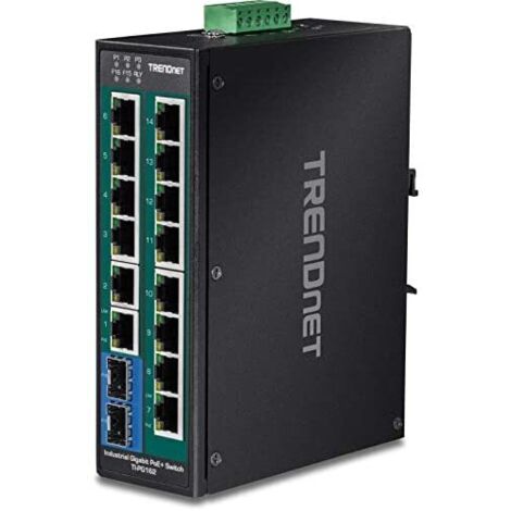 Trendnet TI-PG162 switch non gestito Gigabit Ethernet (10/100/1000) Power over Ethernet (PoE) Nero (1/5)