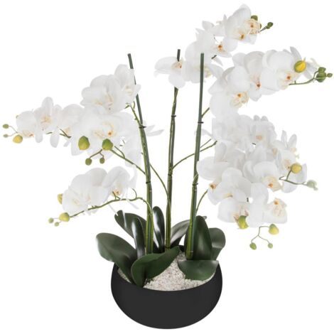 Orchidea artificiale in ceramica nera H65cm - Atmosphera créateur d'intérieur