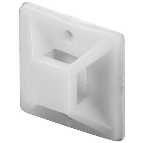 Goobay 17104 Supporto adesivo con occhiello per fascette autoadesivo bianco - per il fissaggio di fascette fino a 3 6 mm