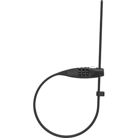 ABUS Combiflex TravelGuard - serratura per il fissaggio di caschi, passeggini, sci e bagagli cavo lungo 45 cm con codice combinazione nero (1/4)
