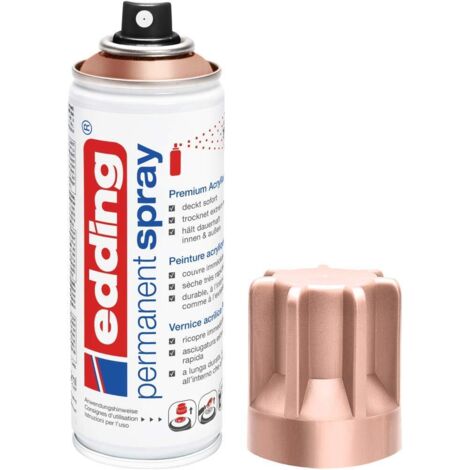 edding 5200 Spray Permanente, Oro Rosa Opaco, 200 Ml, Vernice Acrilica Premium per Dipingere e Decorare Vetro, Metallo, Legno, Ceramica, Plastica, Tela, Smalto Acrilico, Vernice Spray (1/4)