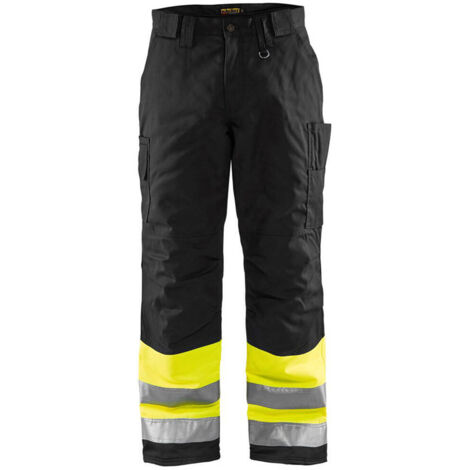 Pantaloni da lavoro ad alta visibilità inverno 1862 - Giallo fluorescente/Nero S - FR(40) - SE(C46) - Standard (1/4)