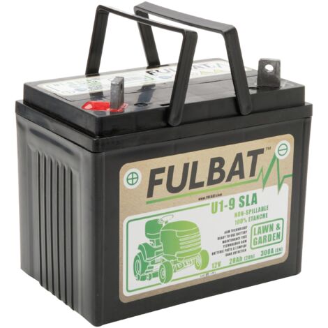 GreenCutter AG 0200246 Fulbat, Batteria per Trattorino al Gel, Sigillata, Pre-Attivata, 12V 28Ah, Polo Positivo Sinistra